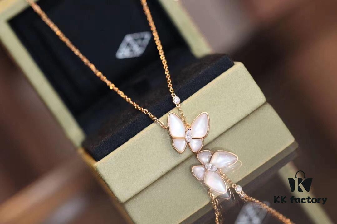 Van Cleef & Arpels Two Butterfly Pendant Necklace, ZP High-End Replication, Top-Tier Jewelry Craftsmanship
