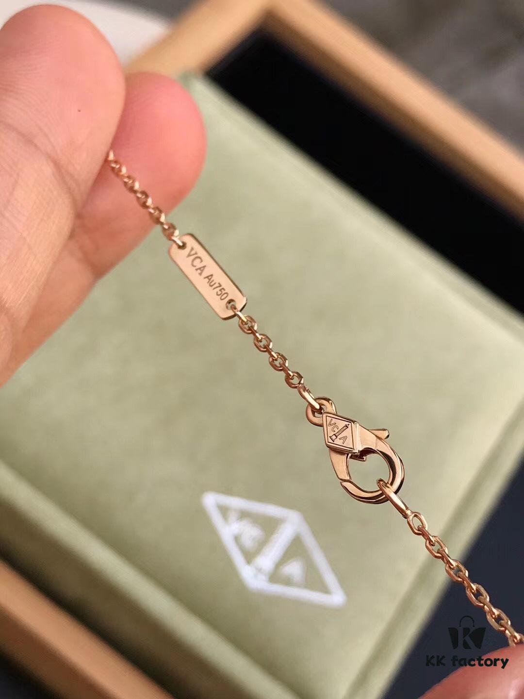 Van Cleef & Arpels Vintage Alhambra Limited Edition Millegrained Necklace, S925 Silver with Thick 18K Gold Plating