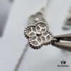 Mini Four-Leaf Clover Full Diamond Bracelet and Necklace in V-Gold and Silver, Single Flower and Six-Flower Designs Available