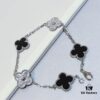 VCA Clover, Black Onyx with Diamond Accents, Ready to Ship