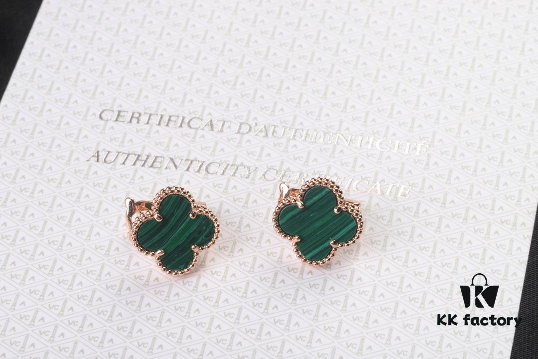 VCA New Version Rose Gold Natural Peacock Green White Shell Gray Shell Black Onyx Red Carnelian Diamond-Free Ear Studs, High-End Market Edition ‼️‼️👍🕊🐚 1:1 High Custom 925 Sterling Silver 🕊🐚 VCA Van Cleef & Arpels Limited Edition V Four-Leaf Clover Leaf, Cabinet Limited Edition, Perfect for Travel, Absolutely Essential. Original Lobster Clasp 😍 Top-Tier Quality on the Market 🐂🔥🔥