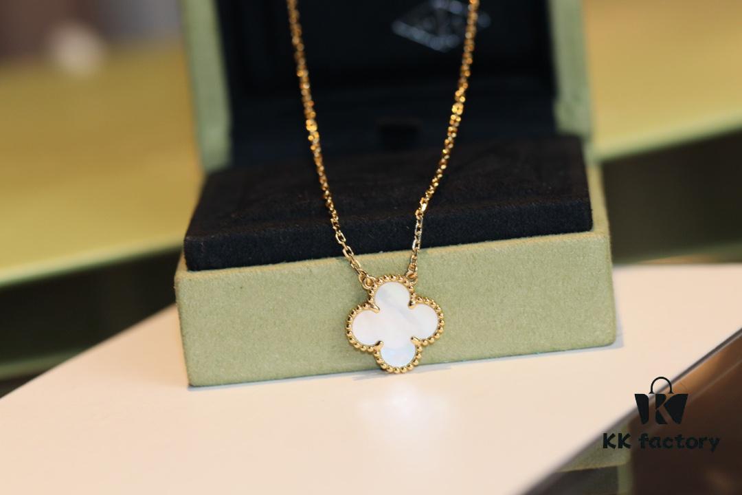 Don't Speak, Shh... 🤫 Observe Our VCA Necklace Crafted with Deep-Sea White Pearl Oyster Shell