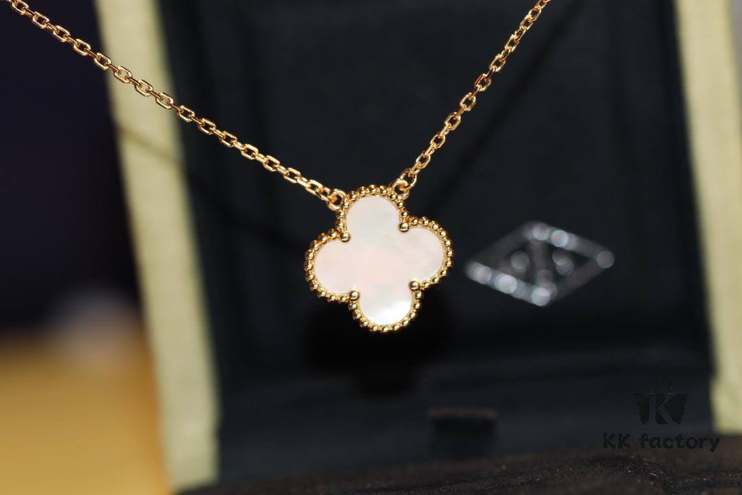 Don't Speak, Shh... 🤫 Observe Our VCA Necklace Crafted with Deep-Sea White Pearl Oyster Shell