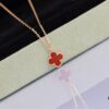VCA Mini Single Flower Necklace, Original Precision Craftsmanship with Natural Stones