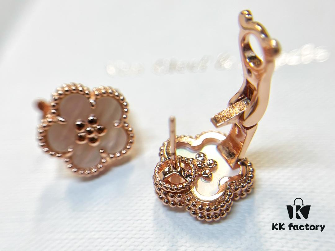 ❗️New Hot Product❗️ 2021 New Lucky Spring Collection Van Cleef & Arpels Lucky Spring Series Plum Blossom Clip-On Earrings