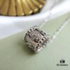 Van Cleef & Arpels Alhambra Clover Necklace in Silver Version, Original Custom Design! Material: 925 Pure Silver with Vacuum Electroplated 18K Real Gold