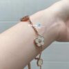 New Four-Leaf Clover Ladybug Braided Bracelet Inspired by Nature