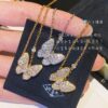 Vca Full Diamond Butterfly Necklace