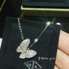 Vca Full Diamond Butterfly Necklace