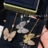 Vca Full Diamond Butterfly Necklace