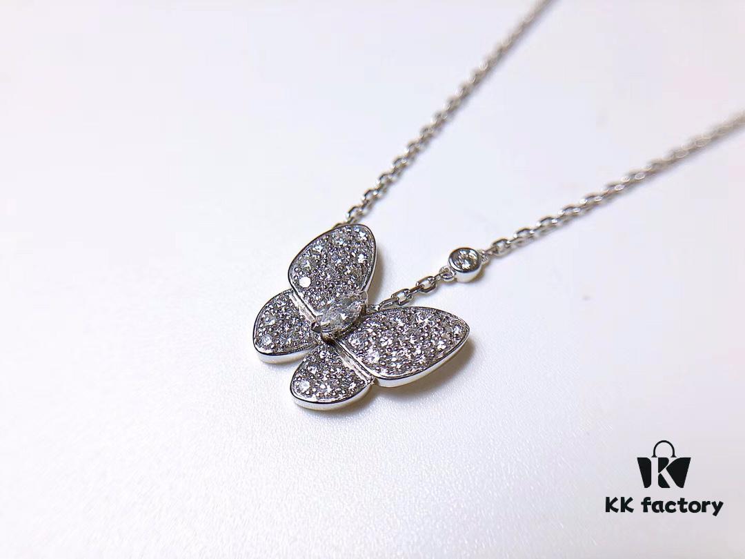 Bestseller 🔥 VCA Marquise Cut Butterfly Necklace 🦋 Popular Celebrity Style ❤️