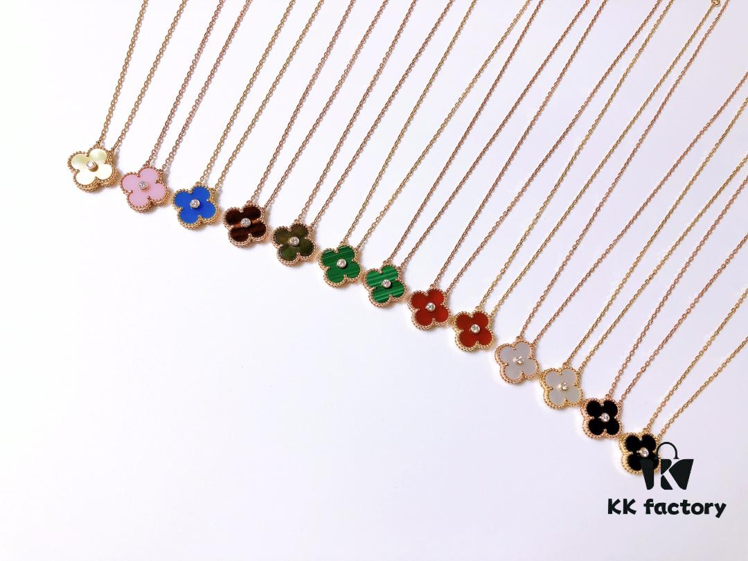 VCA Clover Diamond Necklace ✨✨ Thick Gold Plated Version ✅ Full Color Range Available