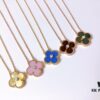 VCA Clover Diamond Necklace ✨✨ Thick Gold Plated Version ✅ Full Color Range Available