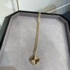 VCA New Double-Sided Guilloche Engraved Clover Long Necklace in Gold