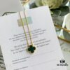 Christmas Gift 🎁 Van Cleef & Arpels Alhambra Clover Necklace with Natural Black Onyx, Red Jasper, White Mother-of-Pearl, and Malachite in Rose Gold, Yellow Gold, and White Gold Plated 925 Sterling Silver from Germany