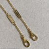 VCA New Double-Sided Guilloche Engraved Clover Long Necklace in Gold