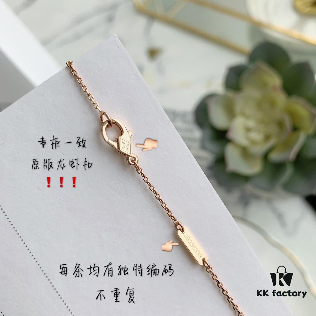 Christmas Gift 🎁 Van Cleef & Arpels Alhambra Clover Necklace - Natural Black Onyx, Red Jasper, White Mother of Pearl, Malachite, 925 Sterling Silver from Germany, Available in Rose Gold, Yellow Gold, and White Gold