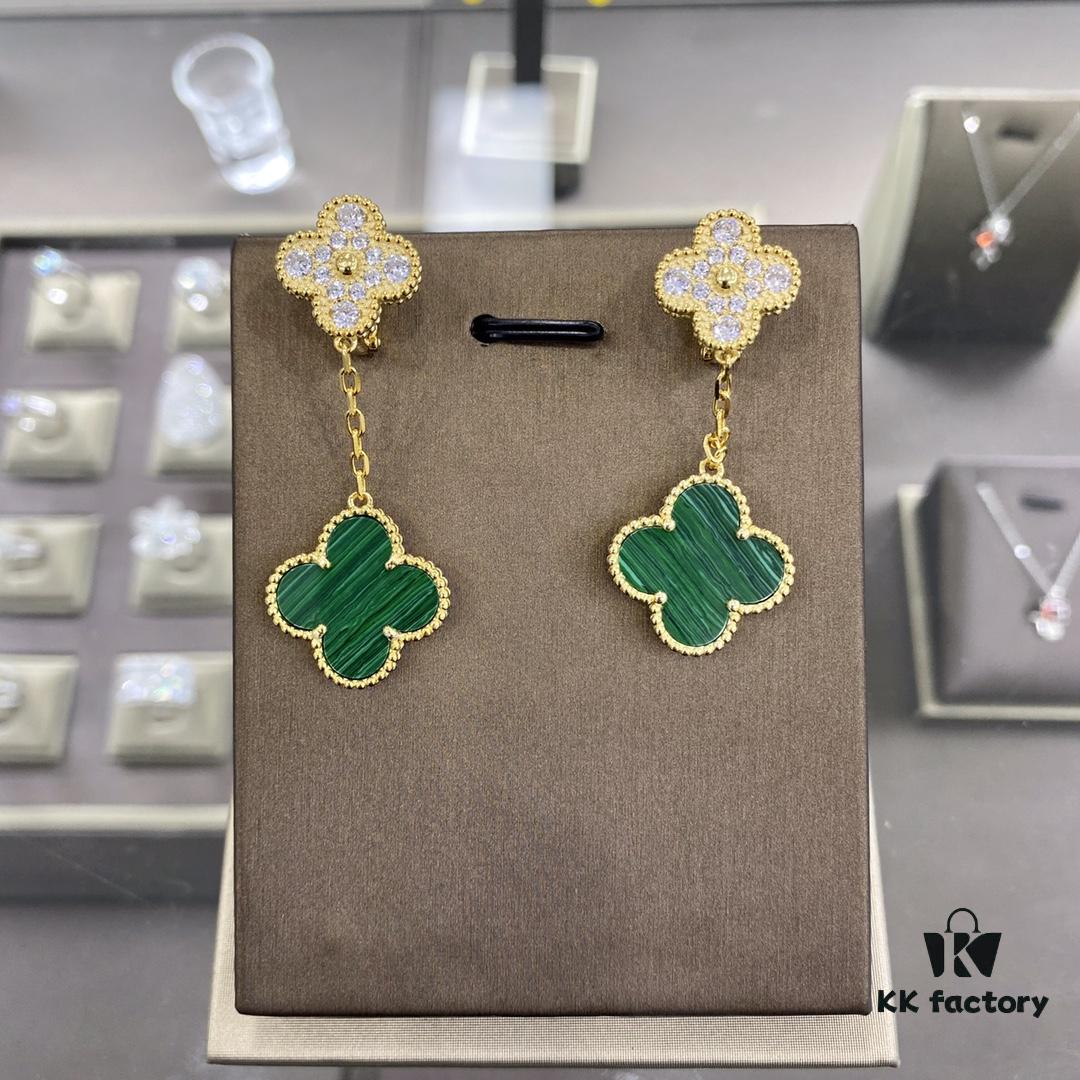 VCA Four-Leaf Clover Floral Diamond Earrings