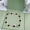 VCA Alhumbert Vintage Ten-Flower Yellow Gold Black Onyx Necklace
