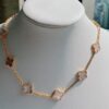 VCA Alhumbra Vintage Ten-Flower Yellow Gold White Shell Necklace