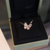 FanJia Two Butterfly Series Collar Necklace ZP, Luxury V-Gold Plated Jewelry with Imported Swarovski Stones