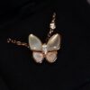 FanJia Two Butterfly Series Collar Necklace ZP, Luxury V-Gold Plated Jewelry with Imported Swarovski Stones