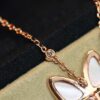 FanJia Two Butterfly Series Collar Necklace ZP, Luxury V-Gold Plated Jewelry with Imported Swarovski Stones