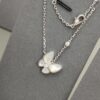 VCA 3D Butterfly White Mother-of-Pearl Pendant Necklace, Classic Jewelry-Grade Design