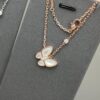 VCA 3D Butterfly White Mother-of-Pearl Pendant Necklace, Classic Jewelry-Grade Design