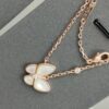 VCA 3D Butterfly White Mother-of-Pearl Pendant Necklace, Classic Jewelry-Grade Design