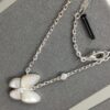 VCA 3D Butterfly White Mother-of-Pearl Pendant Necklace, Classic Jewelry-Grade Design