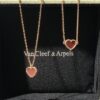 Rose Gold Combo: Red Carnelian Heart Bracelet and Necklace