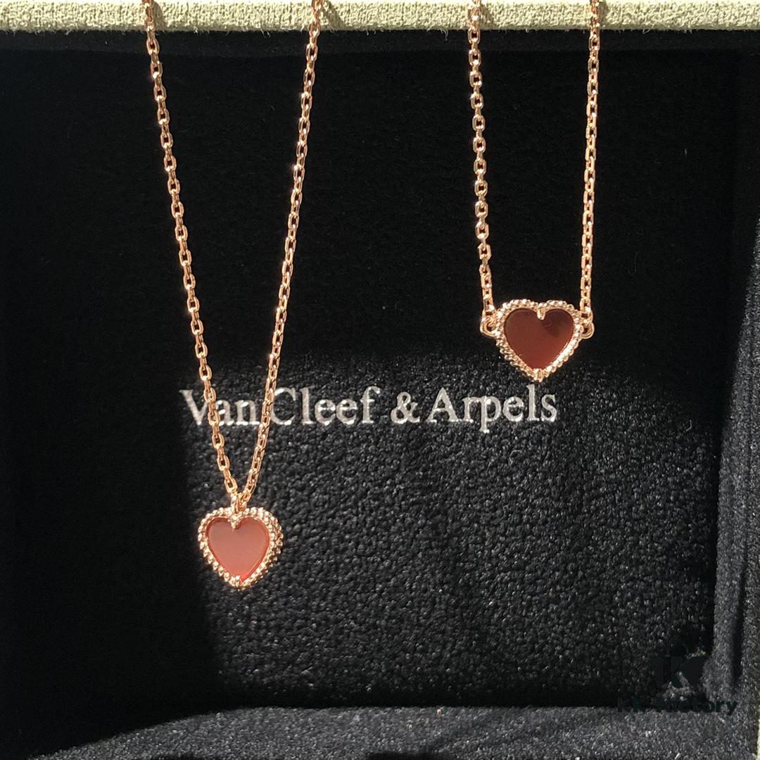 Rose Gold Combo: Red Carnelian Heart Bracelet and Necklace