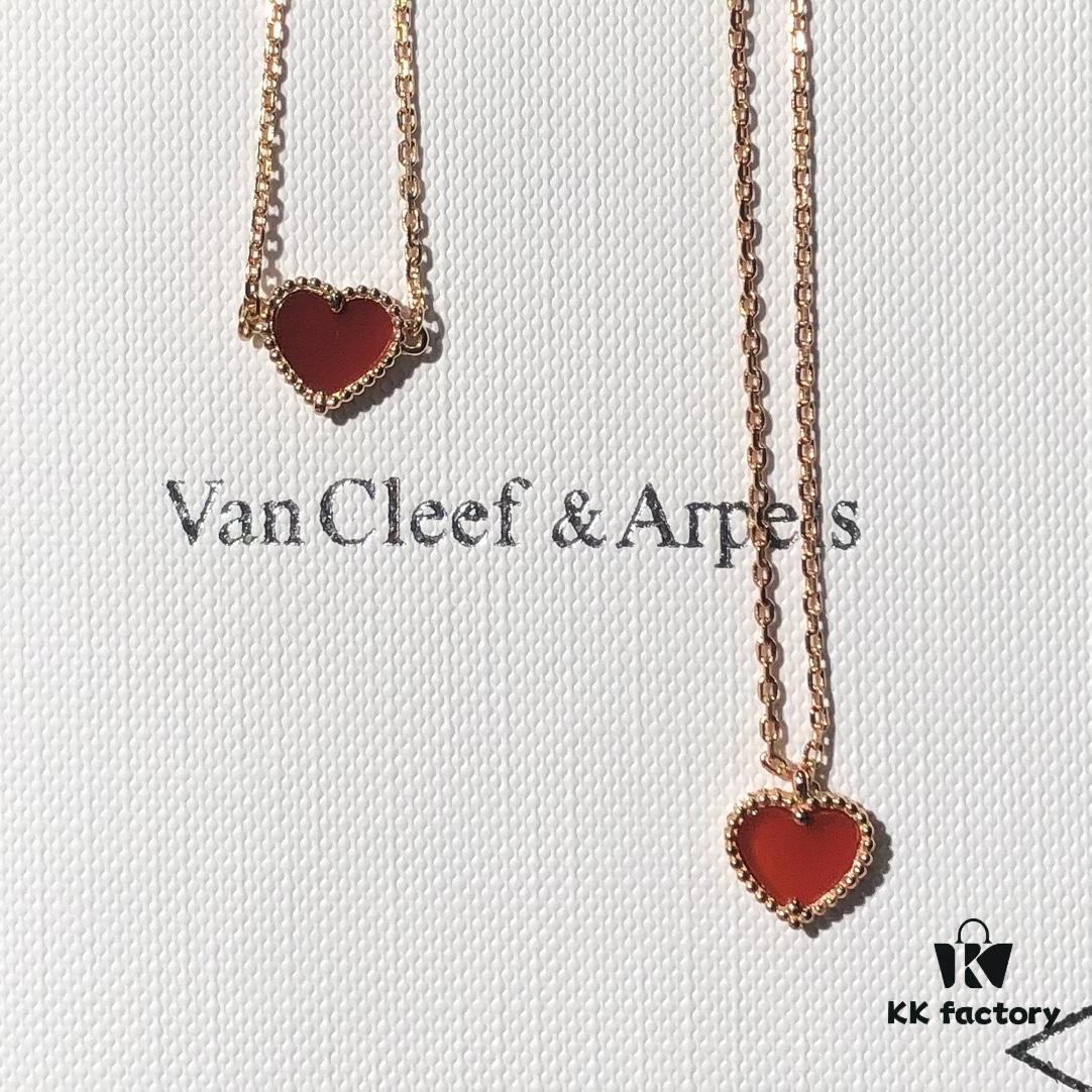 Rose Gold Combo: Red Carnelian Heart Bracelet and Necklace