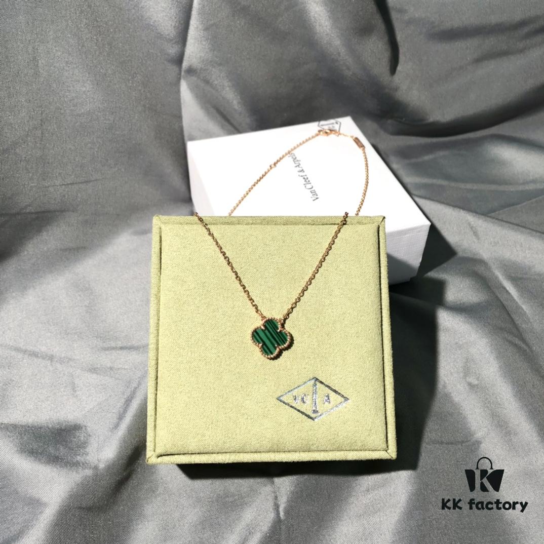 Necklace · Rose Gold Set: Malachite Clover / Tiger's Eye Clover / White Mother of Pearl Clover