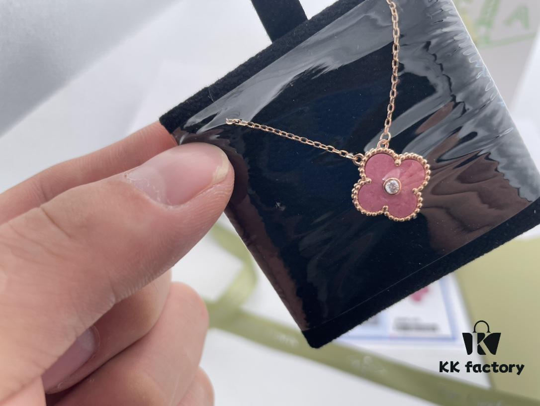 2021 Christmas Limited Edition Rhodonite Four-Leaf Clover Necklace, ZP Version