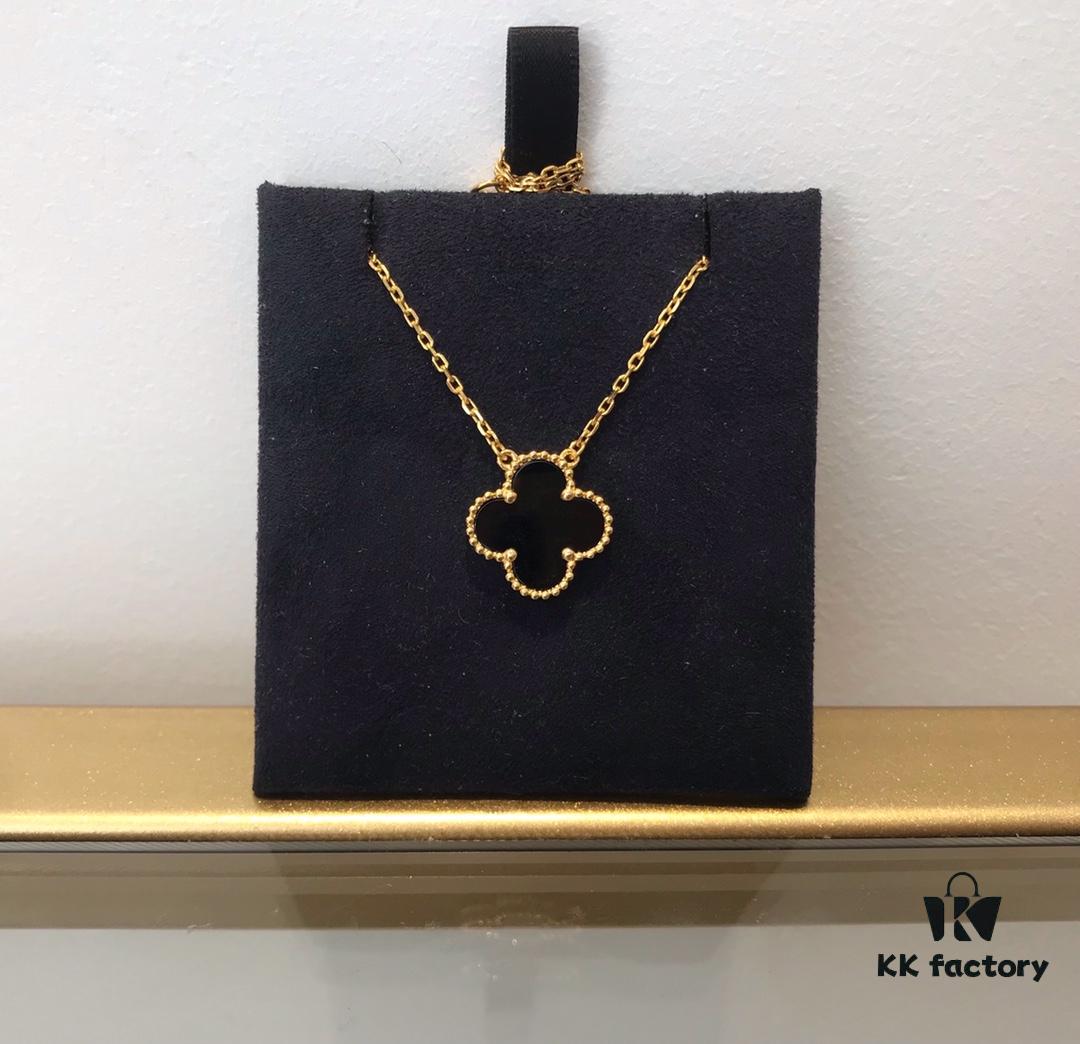 Medium Clover Necklace Collection - Diamond-Paved Top-Quality Sterling Silver 18K Gold Plated