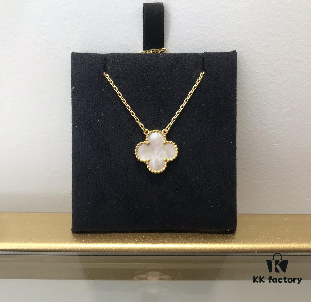 Medium Clover Necklace Collection - Diamond-Paved Top-Quality Sterling Silver 18K Gold Plated