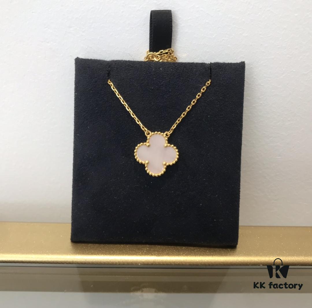 Medium Clover Necklace Collection - Diamond-Paved Top-Quality Sterling Silver 18K Gold Plated