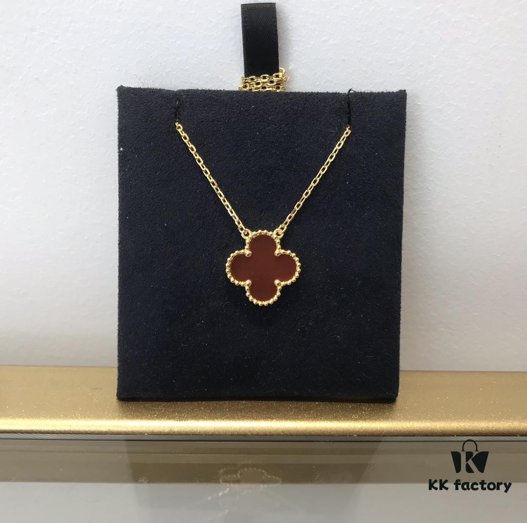 Medium Clover Necklace Collection - Diamond-Paved Top-Quality Sterling Silver 18K Gold Plated