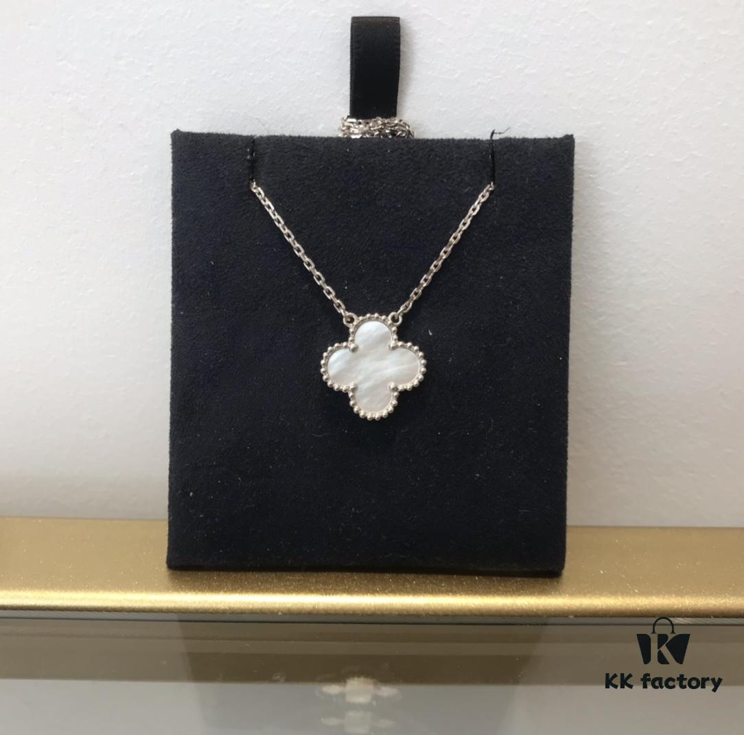 Medium Clover Necklace Collection - Diamond-Paved Top-Quality Sterling Silver 18K Gold Plated