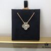 Medium Four-Leaf Clover Necklace Collection - Diamond-Paved Top-Quality Sterling Silver 18K Gold Plated