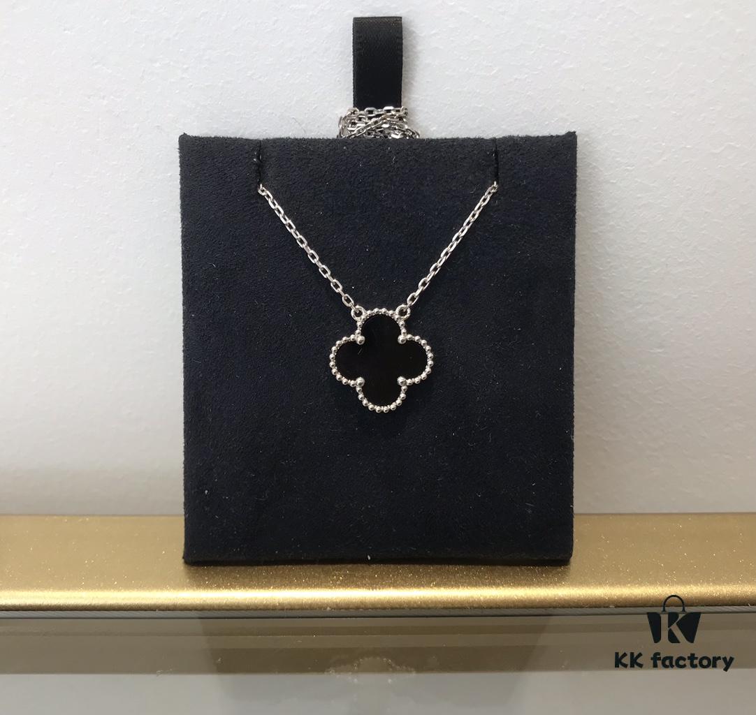 Medium Clover Necklace Collection - Diamond-Paved Top-Quality Sterling Silver 18K Gold Plated