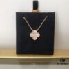 Medium Four-Leaf Clover Necklace Collection - Diamond-Paved Top-Quality Sterling Silver 18K Gold Plated