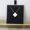 Medium Four-Leaf Clover Necklace Collection - Diamond-Paved Top-Quality Sterling Silver 18K Gold Plated