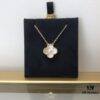 Medium Four-Leaf Clover Necklace Collection - Diamond-Paved Top-Quality Sterling Silver 18K Gold Plated