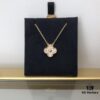 Medium Four-Leaf Clover Necklace Collection - Diamond-Paved Top-Quality Sterling Silver 18K Gold Plated