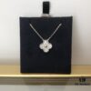 Medium Four-Leaf Clover Necklace Collection - Diamond-Paved Top-Quality Sterling Silver 18K Gold Plated