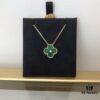 Medium Four-Leaf Clover Necklace Collection - Diamond-Paved Top-Quality Sterling Silver 18K Gold Plated