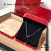 Custom Crafted ZP Jewelry, Real Gold and Diamonds, Cartier Love Series Necklace in Premium Silver Version with Packaging